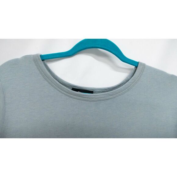 Theory Parkopia Pima Cotton Modal Blend Grey Blue Long Sleeve Crewneck T Shirt L - Picture 8 of 8